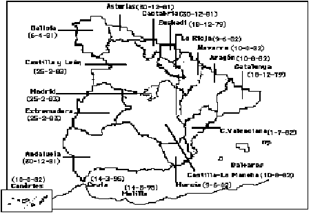 mapa comunitats autonòmiques